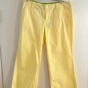 Lilly Pulitzer capris pale yellow